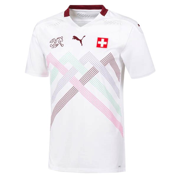 Tailandia Camiseta Suiza 2ª Kit 2020 Blanco